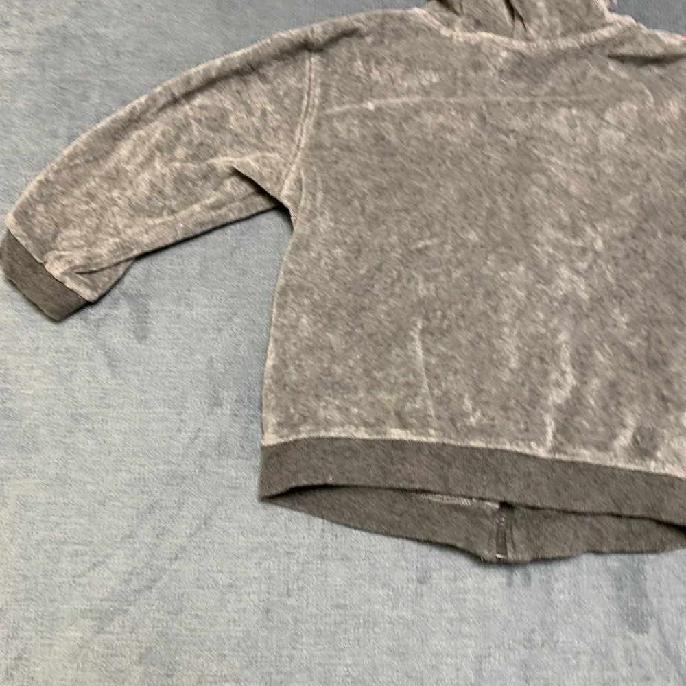 Nike Hoodie Toddlers 4T Gray Spellout Logo Kangaroo Pockets Full Zip Long Sleeve